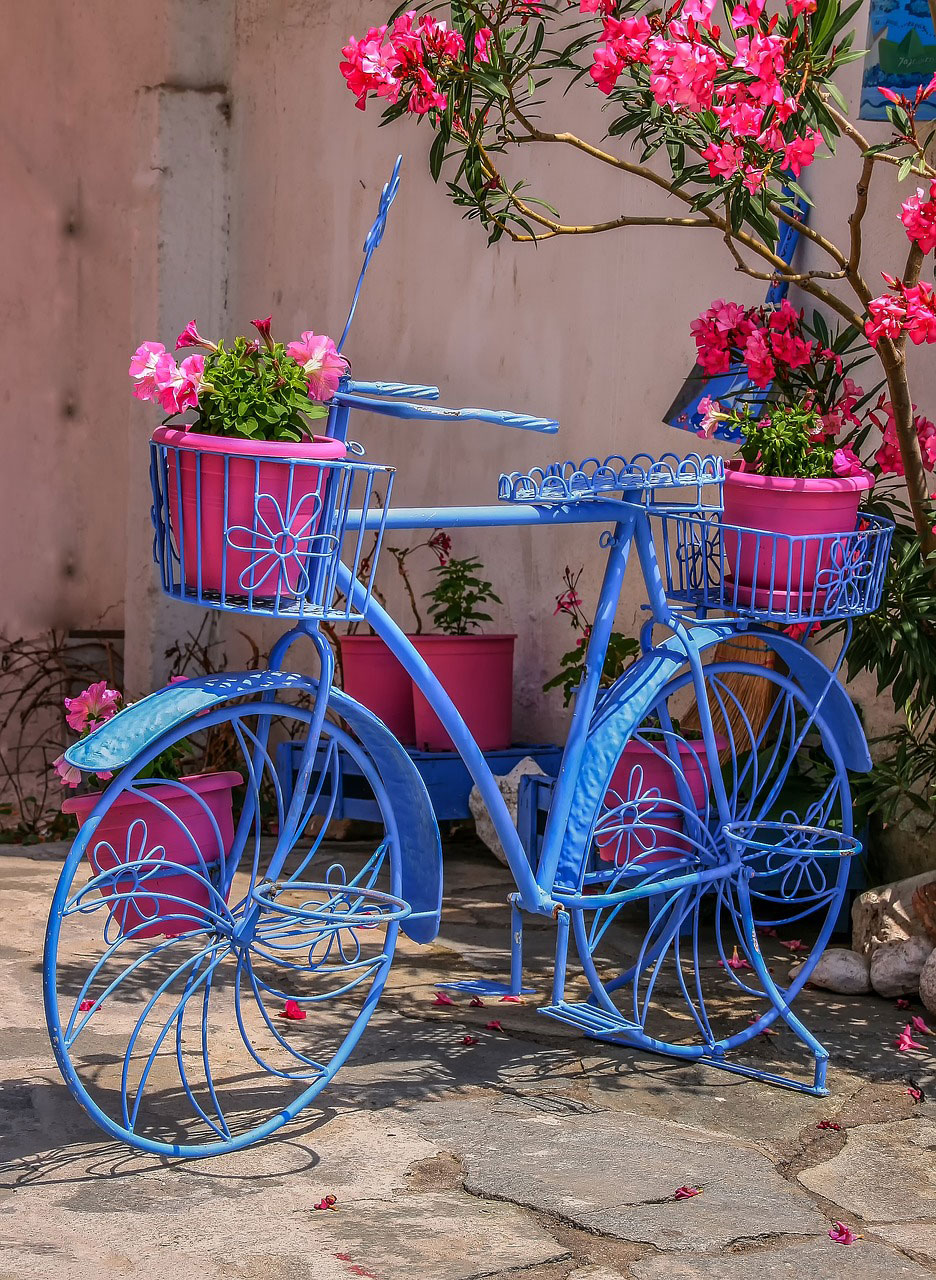 Мастерим композицию «Цветочный велосипед» своими руками