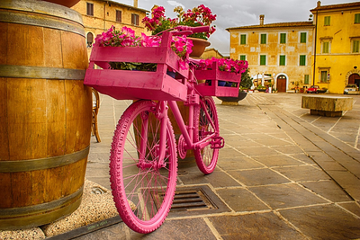 Садовый декор, велосипед для цветов