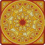 Схема для вышивки подушки «Солнце» 